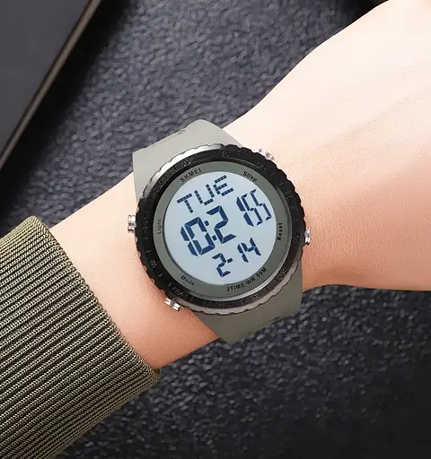 Годинник чоловічий наручний спортивний Skmei 2192 (Зелений з білим) - фото 6