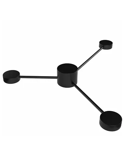 Бра, настінний світильник Goldlux 326287 Joy GX53 3x6W 4000K 660Lm IP20 Bk - фото 3