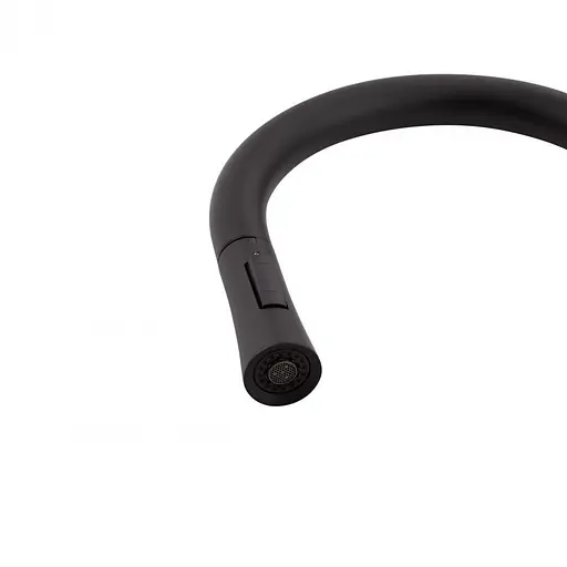 Змішувач для кухні з висувним виливом Qtap Baruska 9137103UB Чорний матовий - фото 6