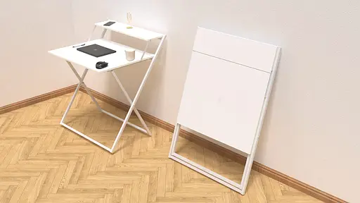 Стіл трансформер Компакт 4 750x790x720 Білий метал ДСП Біле 16 мм FRD-104697 - фото 4