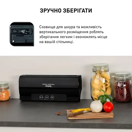 Вакууматор Tefal Classic для пакетов 35 см черный (VT254070) - фото 4