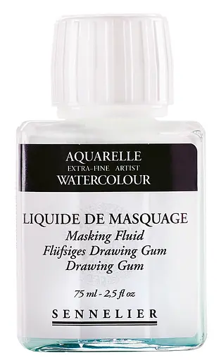 Маскирующая жидкость для акварели на основе латекса Sennelier, в стеклянном флаконе, 75 мл