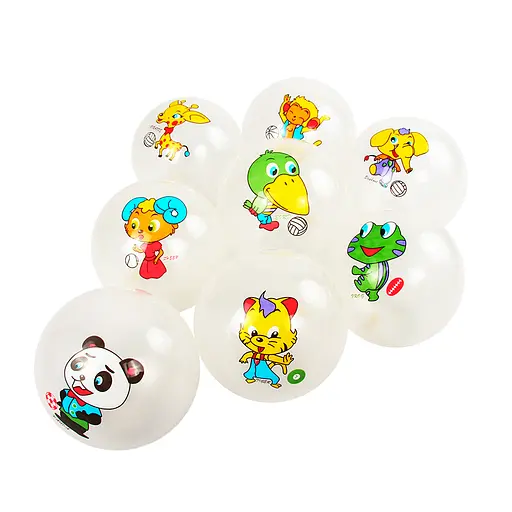 М’яч, BT-PB-0127, 70 г, 9 дюймів, тварини, прозорий (В асортименті) - фото 2