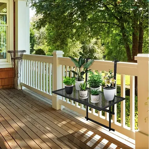 Подвесной столик Costway Mesa балконный черный - фото 3