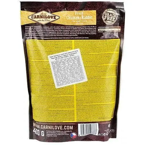 Сухой корм Carnilove Fresh Chicken & Rabbit для взрослых кошек курица и кролик 400 г - фото 3