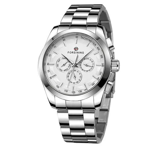 Наручний годинник чоловічий 6917 Silver-White Forsining acs0031383 - фото 1