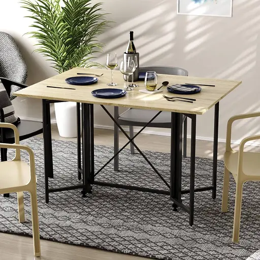 Стіл-книга трансформер Спайдер Ferrum-decor 750x1150x880 Чорний метал ДСП Дуб Сонома 16 мм (FRD-105091)