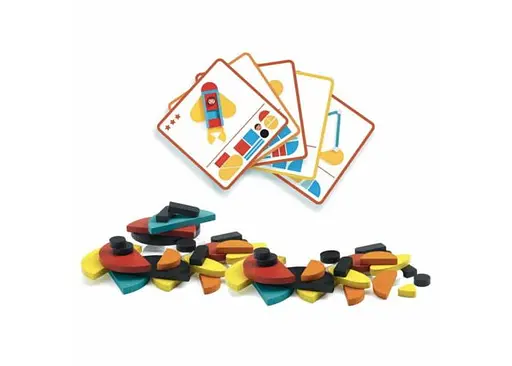 Набір дерев'яних геометричних фігур Ze Geo Vroom (DJ06436) - фото 6