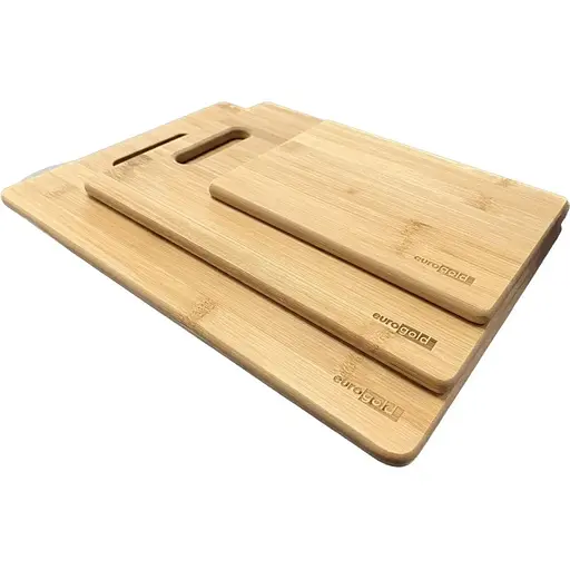 Набір кухонних дошок Eurogold бамбукових 3 шт 20 см, 28 см, 33 см