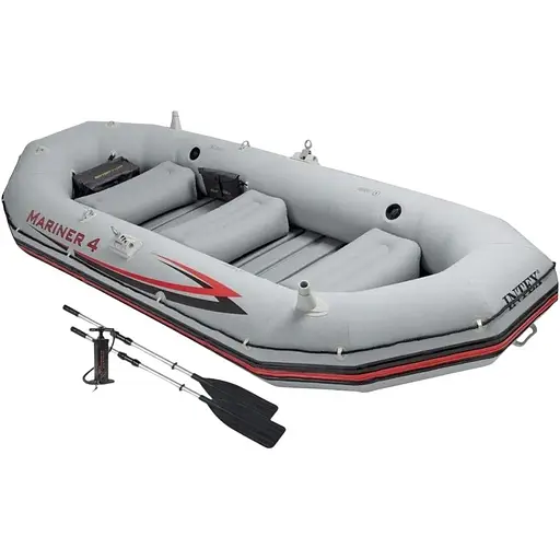 Чотиримісний човен Intex Mariner 4 68376 NP 328x145x48 см ідеальний міцний човен для риболовлі