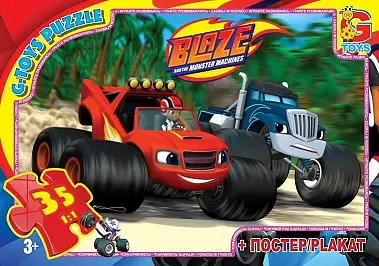 Пазлы G-Toys Blaze, 35 элементов, ZE001