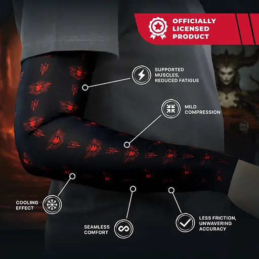 Геймерский рукав Diablo IV Lilith's Blood Petals (Диабло) бесшовный M Черный - фото 5