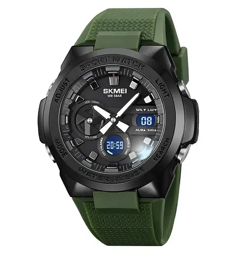 Годинник чоловічий наручний спортивний Skmei 2105 (Зелений) - фото 3