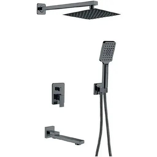 Душова система прихованого монтажу Haiba Kubus 009 graphite HB9630, Графіт - фото 1