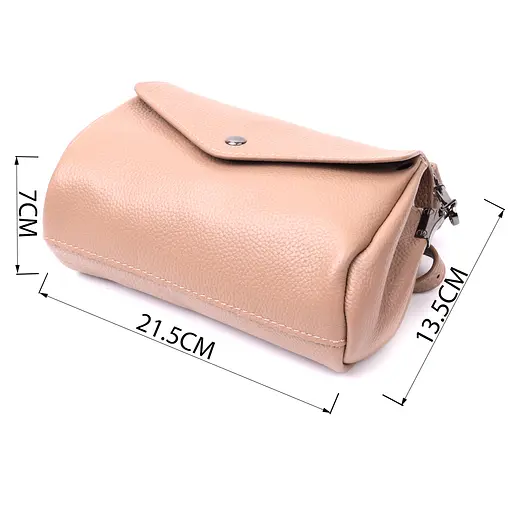 Компактная кожаная женская сумка Vintage с треугольным клапаном 21.5х13.5х7 см sum0028984 - фото 3