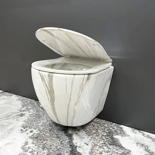 Подвесной унитаз VBI Vulcano lava VBI-020406, Мрамор - фото 1