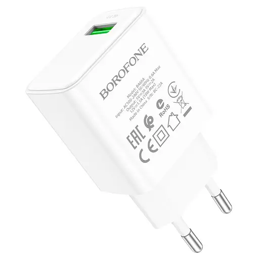 МЗП Borofone BA66A QC3.0 (1USB-A) White - фото 4