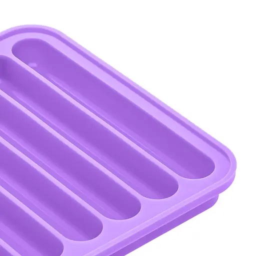 Форма силіконова для випічки хлібних паличок Гриссіні 15х11х1 см, A-plus Фіолетовий 86259 - фото 5