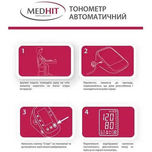 Тонометр Medhit Active автоматичний на плече - фото 2
