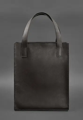 Шкіряна жіноча сумка шоппер Бетсі з кишенею темно-коричнева Краст - фото 3