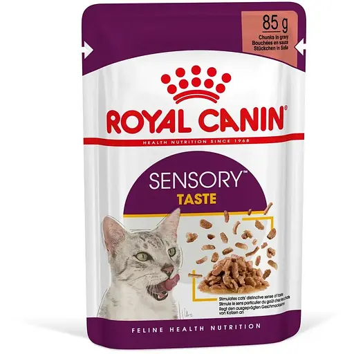 Влажный корм для взрослых кошек Royal Canin Sensory Taste Gravy кусочки в соусе 1.02 кг (12 шт. х 85 г) - фото 2