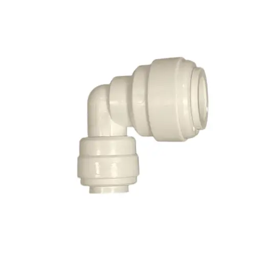 Переходник "L" формы двухсторонний открытый, 1/4" *3/8" трубки