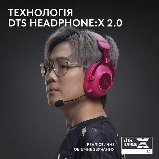 Наушники Logitech G Pro X 2 Lightspeed Wireless Magenta (981-001275) - фото 7