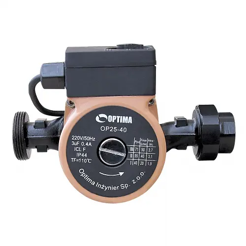 Циркуляционный насос Optima OP25-60 180 мм. (+гайки, +кабель з вилкою) - фото 2