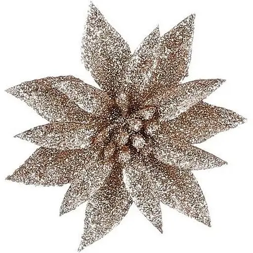 Цветок декоративный Mica Decorations на клипсе 10 см шампань 3 шт. (1181053)