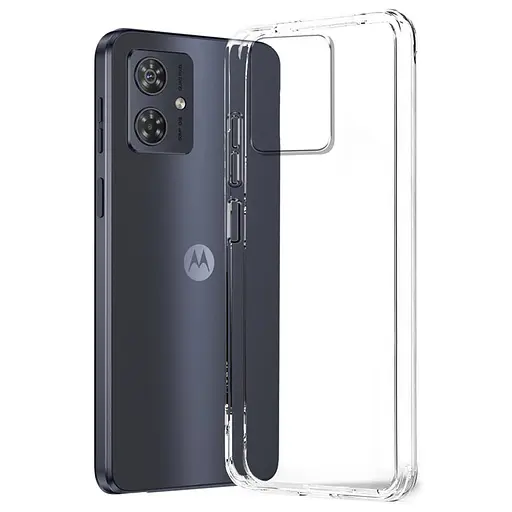 TPU чехол Epik Transparent 1.5 mm для Motorola Moto G54 Бесцветный прозрачный - фото 3