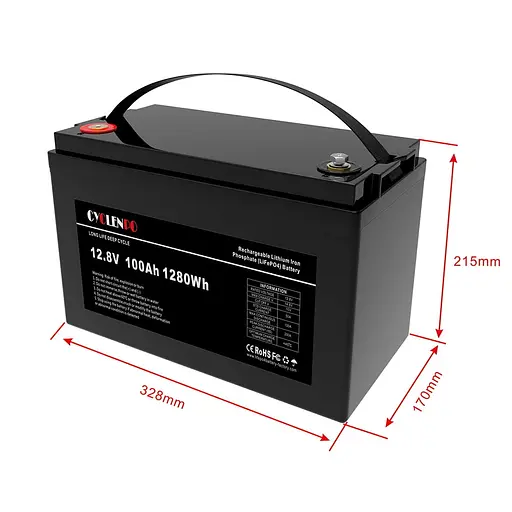 Аккумуляторная батарея литий-железо-фосфатная 12.8В 100Ач Cyclen 12.8V 100AH LiFePo4 (44-00075) - фото 6