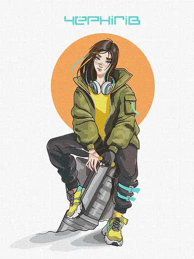 Набір для розпису по номерах Чернігів, 30x40 см