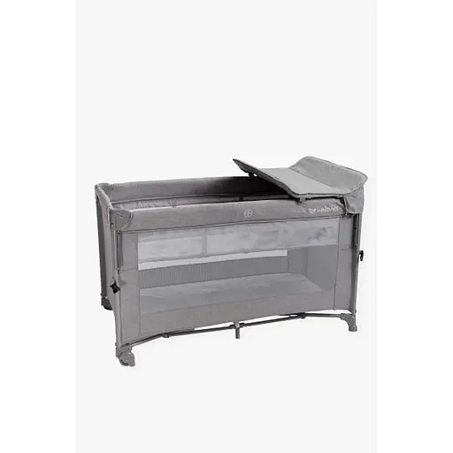 Кровать-манеж VELANO Tino со вторым ярусом и пеленатором Light grey (46159) - фото 2