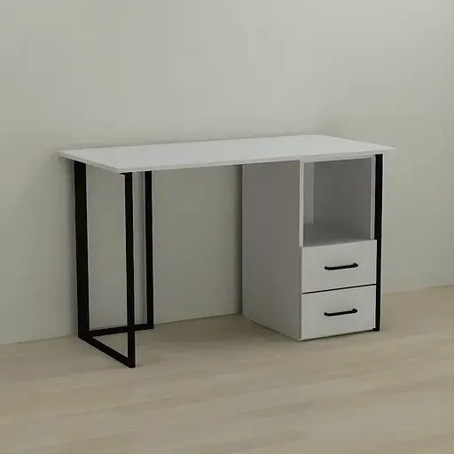 Компьютерный стол Ferrum-decor Отто 75x120x60 черный ДСП Белый 16мм (FRD-103571)