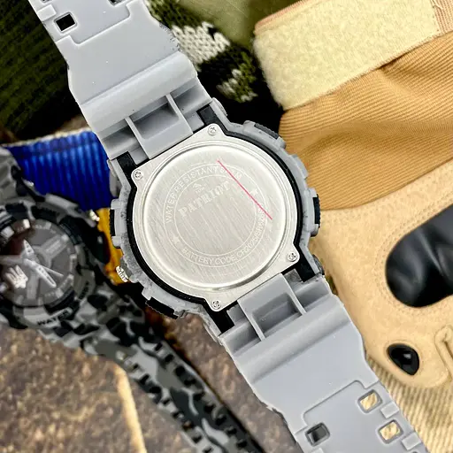 Наручний годинник чоловічий 005 Тризуб срібло Camo Grey + Коробка. Patriot acs0031051 - фото 4