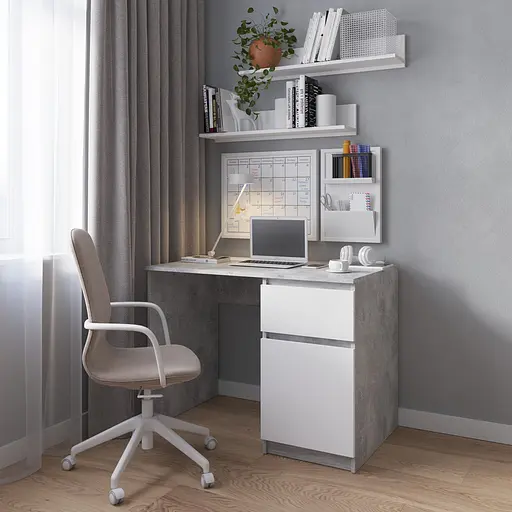 Компьютерный стол Vays R-18, письменный с тумбой справа, без ручек, ЛДСП, 100×60×75 см - для дома и офиса - фото 8