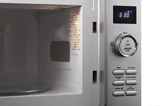 Мікрохвильова піч Ardesto 20л 700Вт дисплей швидкий старт сріблястий - фото 6