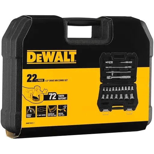 Набор головокDeWalt 1/2", 22 предмета (DWMT19241-1) - фото 4