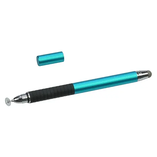 Стилус ємнісний, високоточний Jot Pro двосторонній, алюмінієвий, зі вставкою, блакитний - фото 1