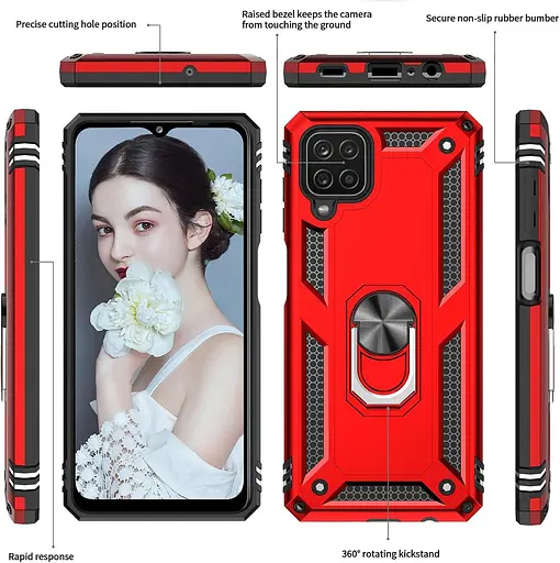 Чохол LeYi, сумісний із чохлом для мобільного телефону Samsung Galaxy A12 та плівкою із загартованого скла Чохол LeYi - фото 4