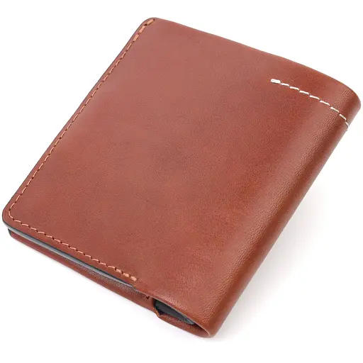 Чоловічий шкіряний гаманець Grande Pelle 10х9.5х1.5 см acs0022796 - фото 2