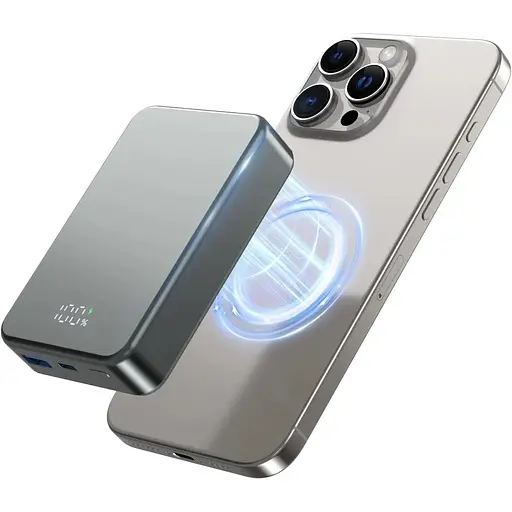 Магнітний бездротовий портативний зарядний пристрій ємністю 26800 мАг, USB C для iPhone