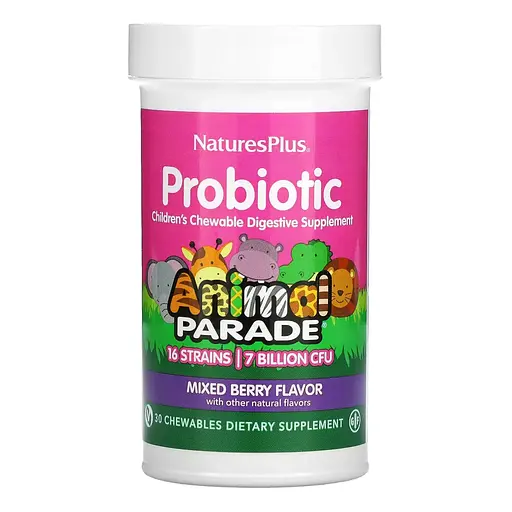 Пробіотик NaturesPlus Probiotics Bi-Layer Chewable 30 tabs (1086-2022-10-2849)