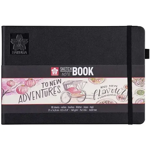 Блокнот Sakura Sketch A5 (14.8х21 см) 140 г/м2 80 л кремово-білий - фото 1