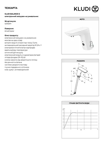 Смеситель для умывальника Kludi Balance 5210091 - фото 3