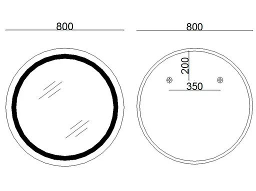 Дзеркало Lidz Aria (AR1) кругле з LED-підсвічуванням Touch, антизапотіванням, диммером, регулюванням яскравості LD78LR800 - фото 9