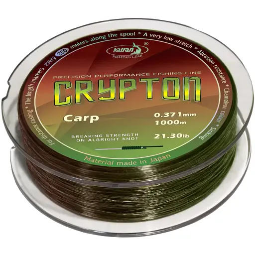 Волосінь Katran Crypton Carp 1000 м (хамелеон) 0.371 мм 21.3 lb/9.66 кг