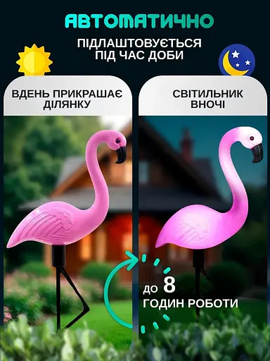 Садовий світильник — Фламінго - фото 4