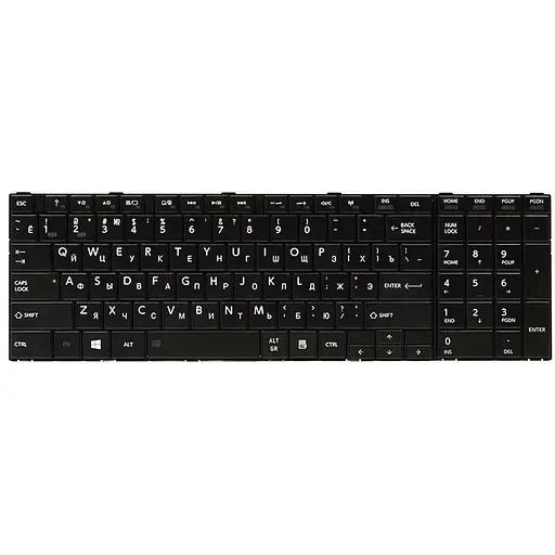 Клавиатура для ноутбука TOSHIBA Satellite C850, C870 черный, черный фрейм