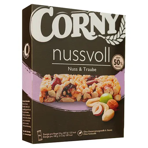 Батончик Corny злаковий з горіхами та родзинками 96 г - фото 2